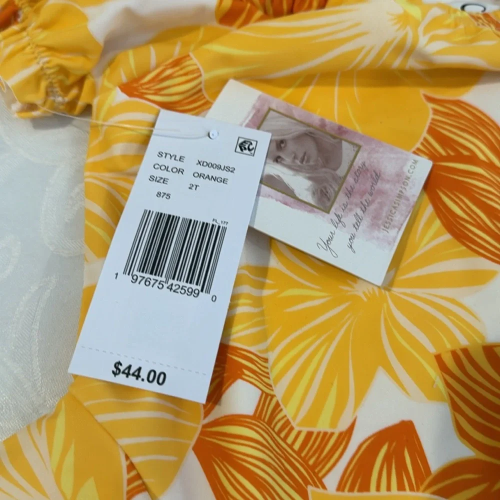 Jessica Simpson Toddler Swim Suit. Size 2T